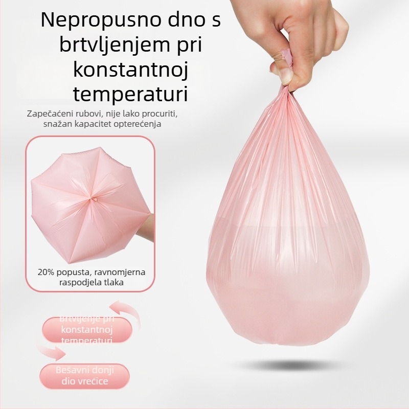 Mini stolne vrećice za otpad s ravnim otvorom, za ured, dom i automobil, jednokratne, debele, 25×30 cm