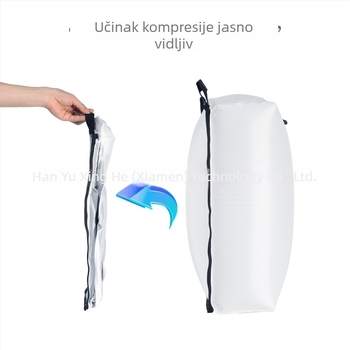 TPU vakuumska vreća za skladištenje s električnom pumpom, 17 L, vodootporna i zaptivna, za prtljagu i odjeću na putovanju