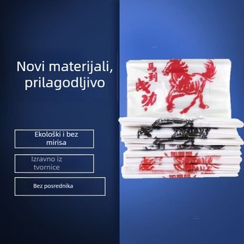 Čvrste plastične vrećice za kupovinu u stilu veste, velike veličine, otporne na teret