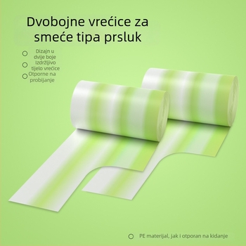 Meiliya vrećice za otpad u stilu veste, otvaranje bez korištenja ruku, kućanstvo, jednokratne, debele, prijenosne plastične vrećice
