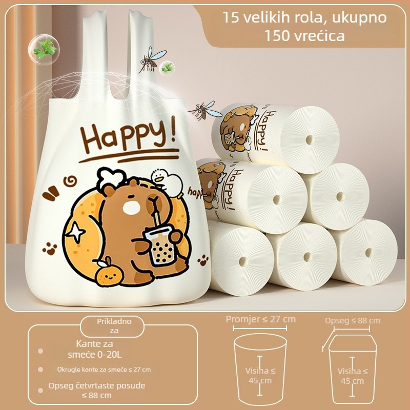 Capybara vest jednokratne vreće za otpad za kućnu upotrebu, PE materijal