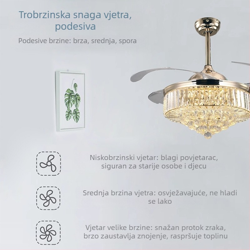 Univerzalni bežični daljinski upravljač za stropni ventilator i svjetlo — skrivena instalacija, kontrola brzine i tajmer