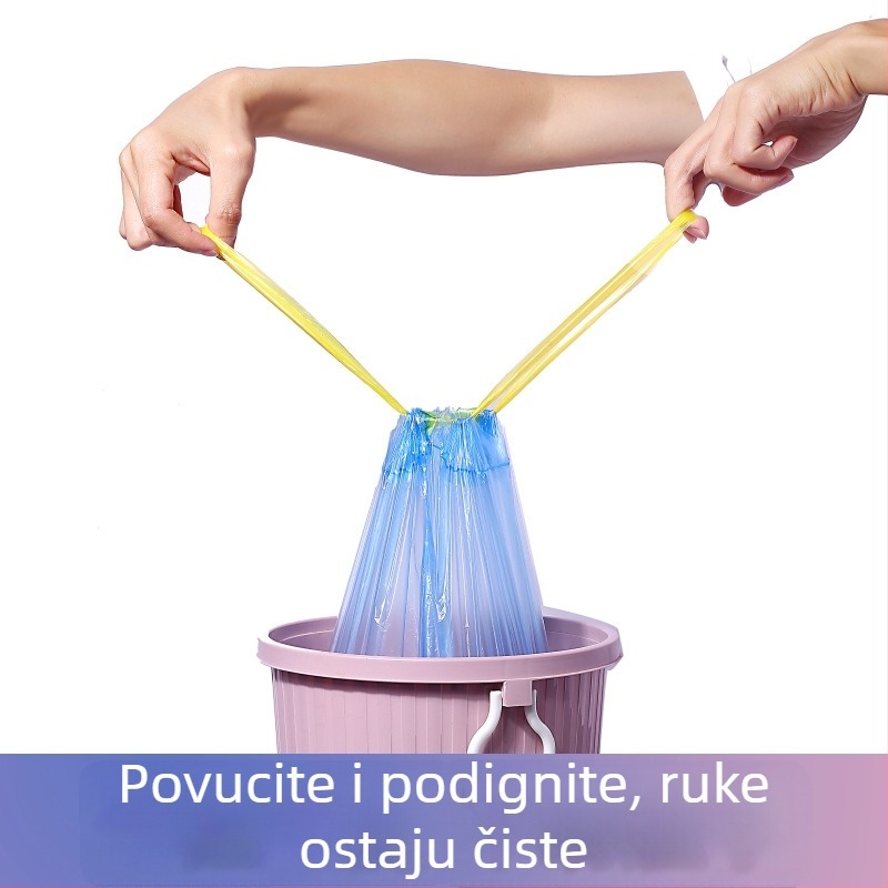 Bright and Clean vrećice za otpad sa šnurlom, debele, otporne na kidanje, za kućno odvajanje otpada