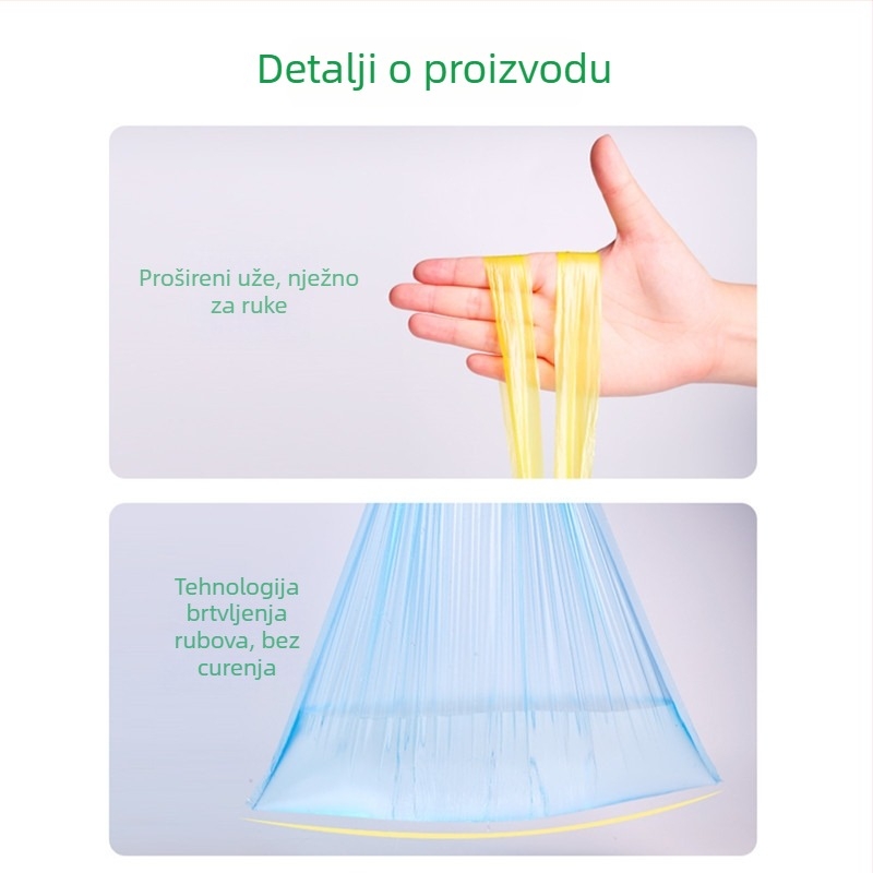 Bright and Clean vrećice za otpad sa šnurlom, debele, otporne na kidanje, za kućno odvajanje otpada