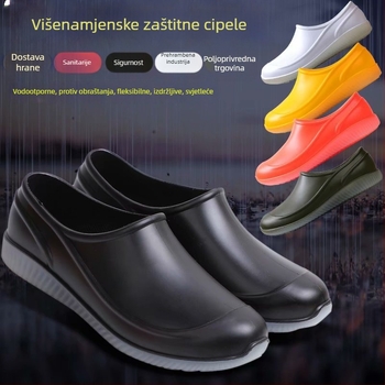 Sigurne čizme za kišu za muškarce i žene, niski kroj, svjetleće u mraku, otporne na habanje, protuklizne, vodootporne gumene cipele za vanjsku kuhinju i gradilište