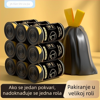 Domaće vrećice za otpad sa šnuralom, debele, velike kapacitete, biorazgradive, jednokratne