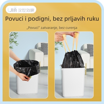 Domaće vrećice za otpad sa šnuralom, debele, velike kapacitete, biorazgradive, jednokratne