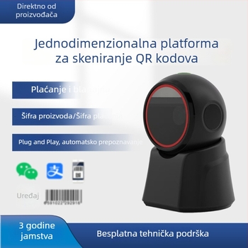 Stolni skener 1D kodova s USB sučeljem, platforma za skeniranje kodova uz blagajnu i plaćanje