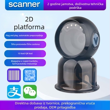 Stolni skener 1D kodova s USB sučeljem, platforma za skeniranje kodova uz blagajnu i plaćanje