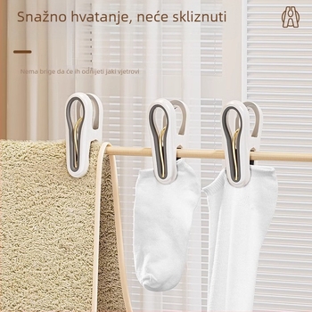 Plastične štipaljke za sušenje odjeće, otporne na vjetar, za unutarnju i vanjsku upotrebu, za vješanje na šipu i deke.
