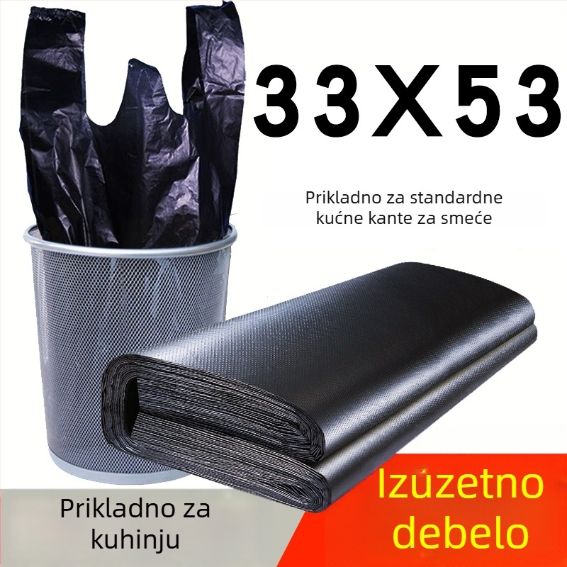 Kućne vreće za smeće, debeli, ekstra velike veličine, za kuhinjski otpad, WC i kupaonicu, vanjska upotreba, HDPE