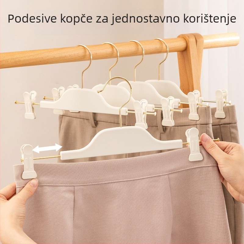 Gumirana vješalica za hlače, bez tragova, protuklizna za garderobu