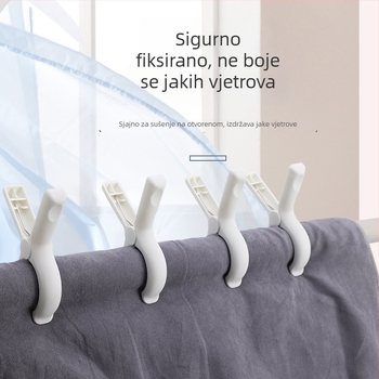 Plastična klipsa za sušenje, protuklizna, otporna na vjetar, višenamjenska za kućnu upotrebu i deku