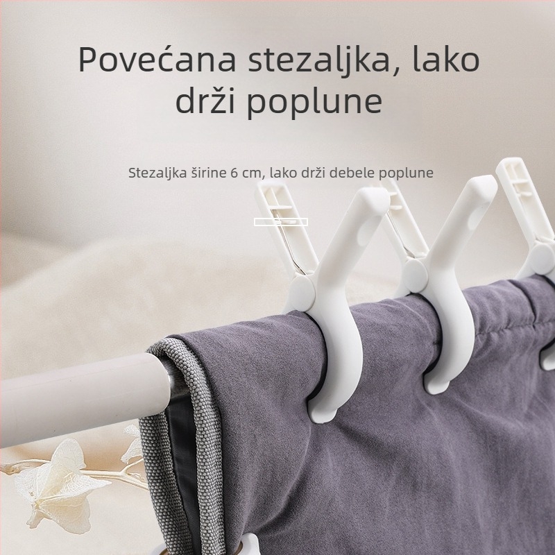 Plastična klipsa za sušenje, protuklizna, otporna na vjetar, višenamjenska za kućnu upotrebu i deku
