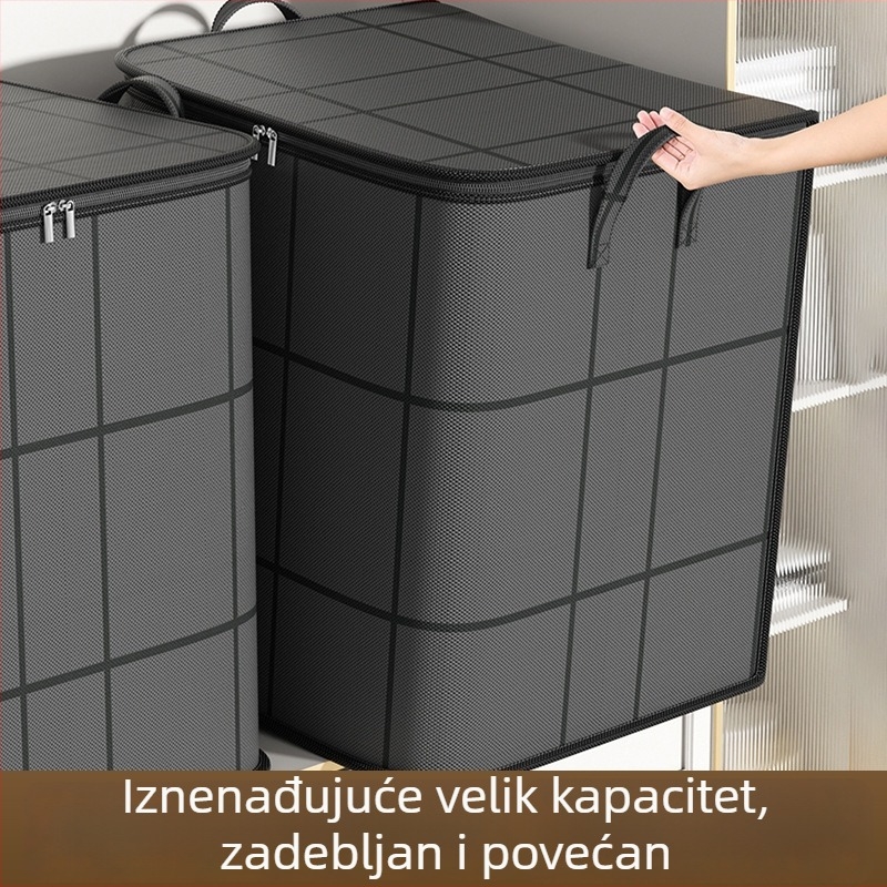 Torba za skladištenje deke s velikim kapacitetom, sklopiva kutija za skladištenje, otporna na vlagu i plijesan, za odjeću i deke