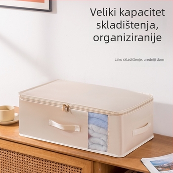 Satenska torba za pohranu deke s prozirnim organizatorom, velik kapacitet, otpornost na vlagu, navlaka protiv prašine, vreća za pakiranje