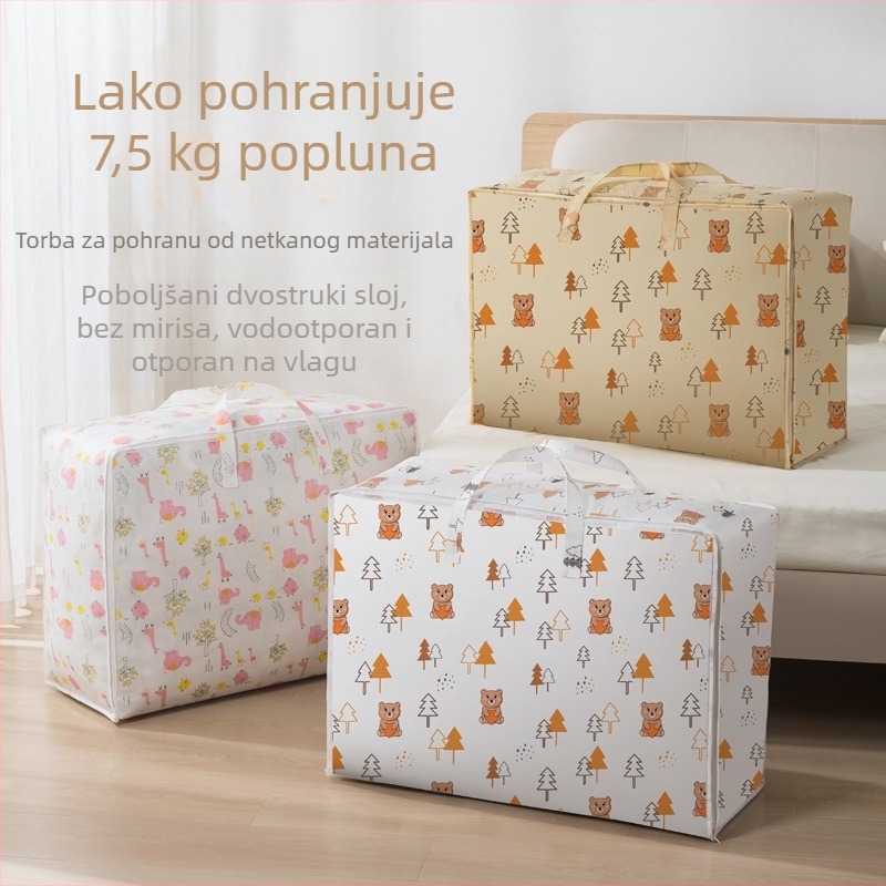 Debela torba od netkanog materijala za pokrivače i odjeću, kubni organizator, zaštita od prašine