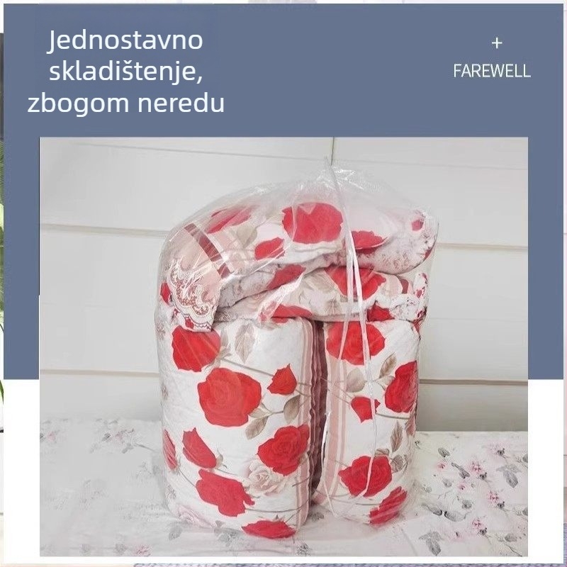 Debljana ekstra velika PE plastična vreća za pohranu s ravnim otvorom i šnonom za zatvaranje, otporna na prašinu i vlagu za preseljenje