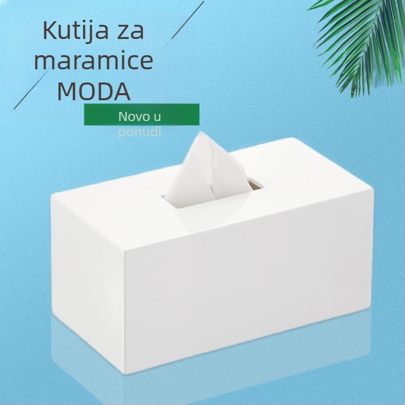 Kutija za maramice s visoko sjajnim PU premazom – za ured, kuću, hotel i restoran, moderna i izdržljiva za dnevni boravak i automobil