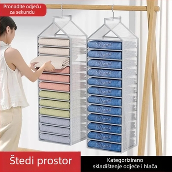 Ujačani višeslojni viseći organizator garderobe za odjeću i donje rublje