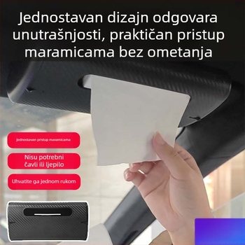 Kutija za maramice za automobil sa sjenilom, kreativna višefunkcionalna kutija za auto i dom