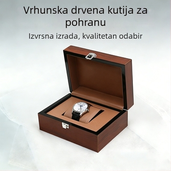 Kutija za sat od rosewooda, s kliznim poklopcem i zatvaračem, drvena kutija za narukvice s otiskom logotipa