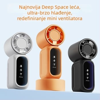 Bowijie mini ručni ventilator – USB punjenje, bez lopatica, 3 brzine, ugrađena baterija 2000–4000mAh, kompaktan