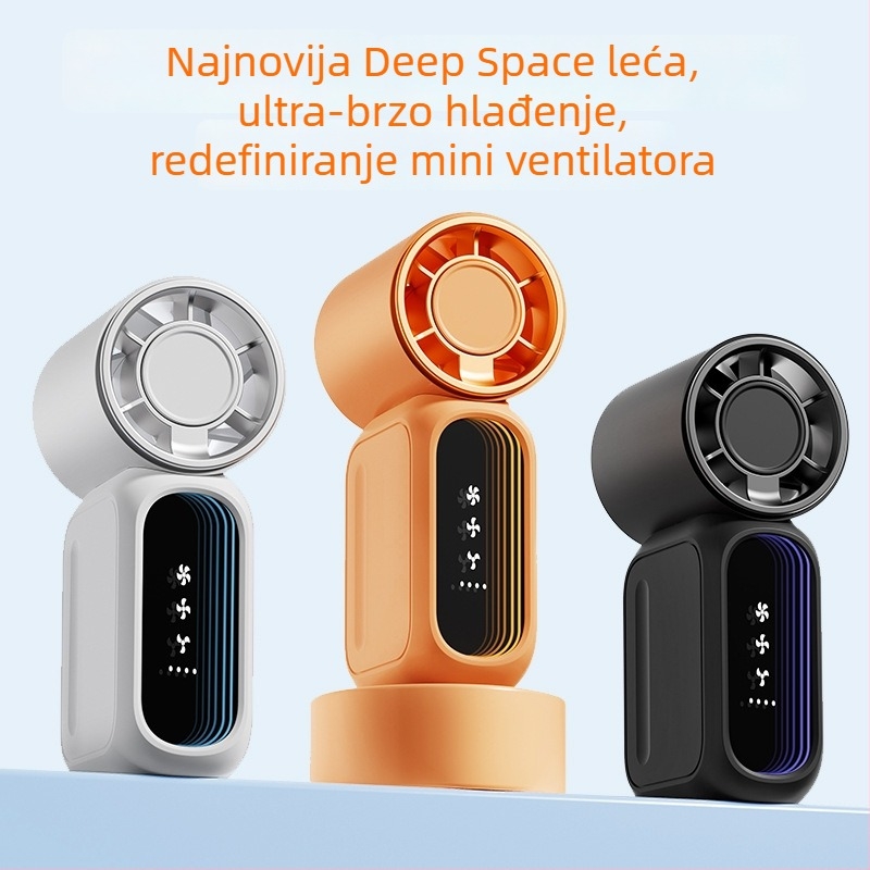 Bowijie mini ručni ventilator – USB punjenje, bez lopatica, 3 brzine, ugrađena baterija 2000–4000mAh, kompaktan