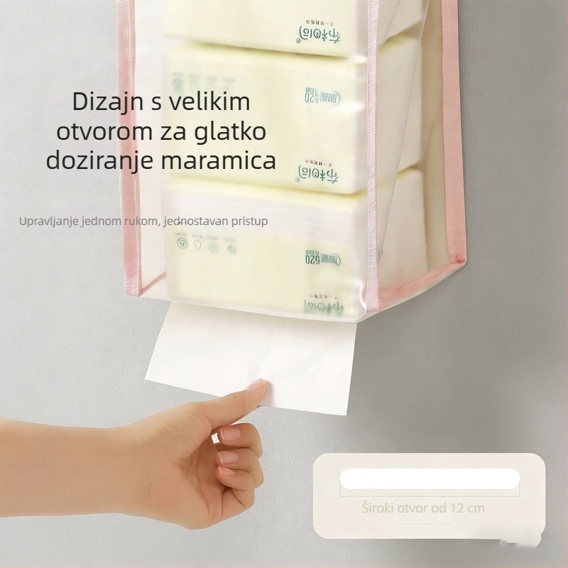 Prozirna zidna torbica za papirnate maramice – kućna kutija za papirnate ubruse, vodootporna i otporna na vlagu