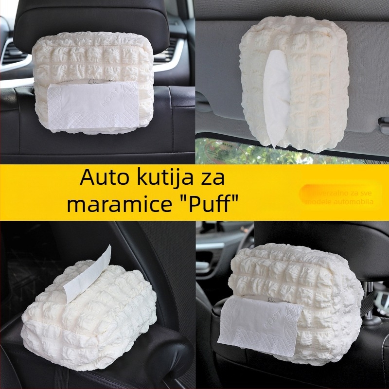 Auto kutija za maramice od plišane tkanine, viseći organizator za naslon za ruku i višenamjenska torba za pohranu maramica