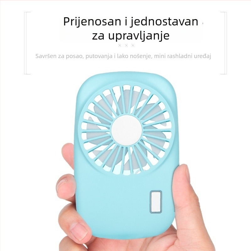 Youjuli USB mini ventilator - ultra tanak, prijenosni punjivi ventilator s ugrađenom baterijom, 2 brzine