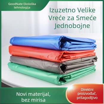 Velike debele neotiskane vreće za razvrstavanje otpada, crvene, zelene, sive i plave, PE plastične vreće
