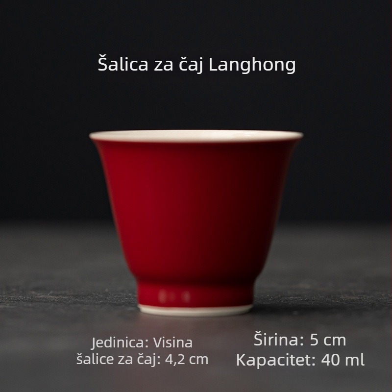 Mi Yan Ručno izrađena keramička Gongfu čaj šalica, retro stil, set s jednom šalicom