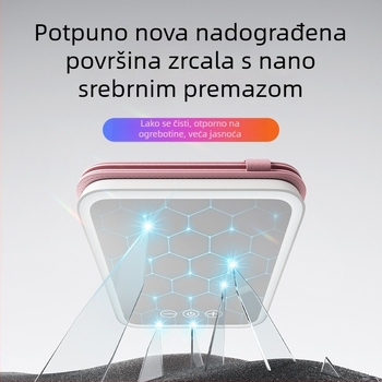 Stolno LED ogledalo za šminkanje s preklopnim dizajnom, HD, kompaktno i prenosno za studentski dom