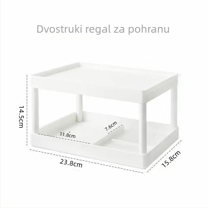 Ins stil dvostruki stolni regal za pohranu, organizator uredskih i školskih potrepština, višefunkcionalni organizator za ured i dom