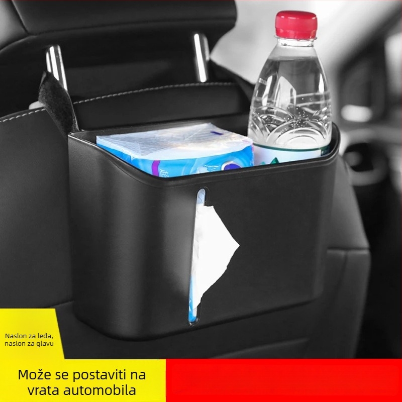Organizator stražnjeg sjedala s kutijom za otpadke, kutijom za maramice i držačem za piće