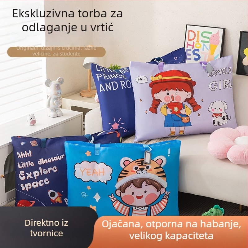 Dječja torba za skladištenje deke, vodootporna Oxford tkanina, organizator za odjeću i posteljinu, s ručkom