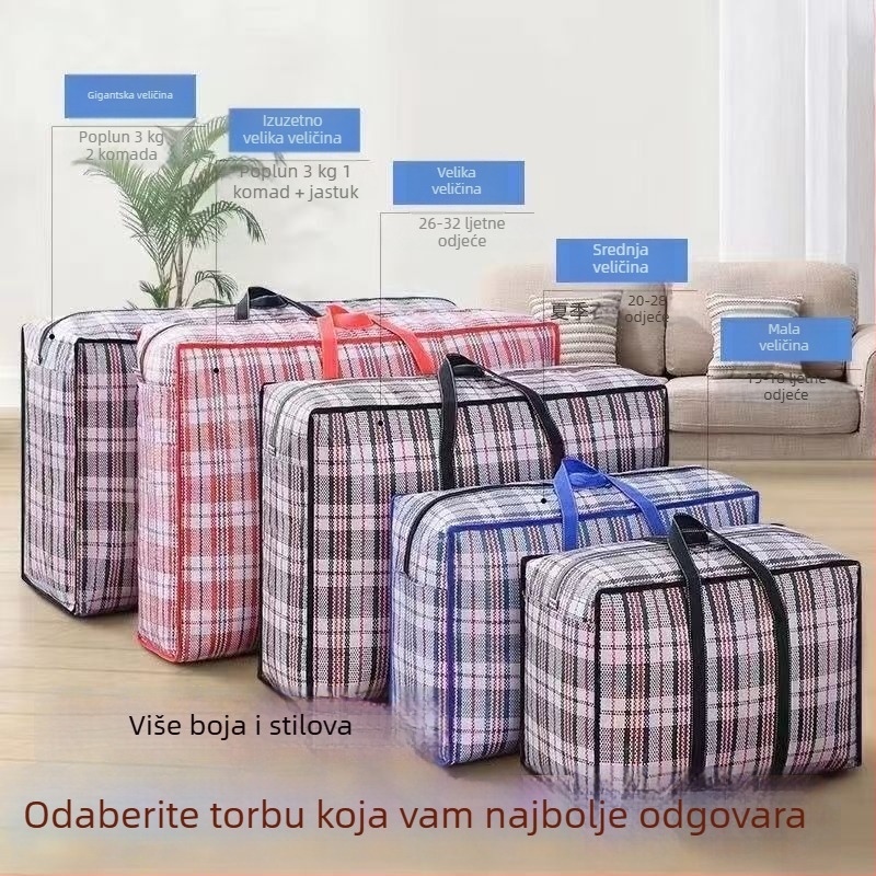 Tkanasta torba za pohranu deke i odjeće, otporna na prašinu i vlagu, velika kapacitet, putna torba