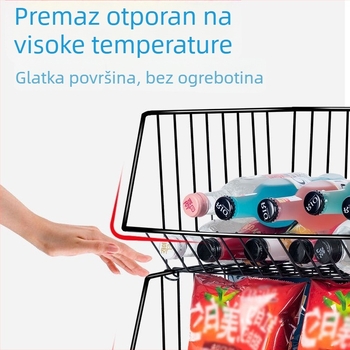 Kuhinjski podni stalak za skladištenje s više slojeva, za povrće i voće
