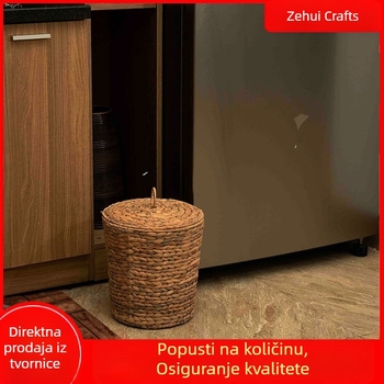 Velika tkana košara za pohranu s poklopcem, za odjeću i rublje