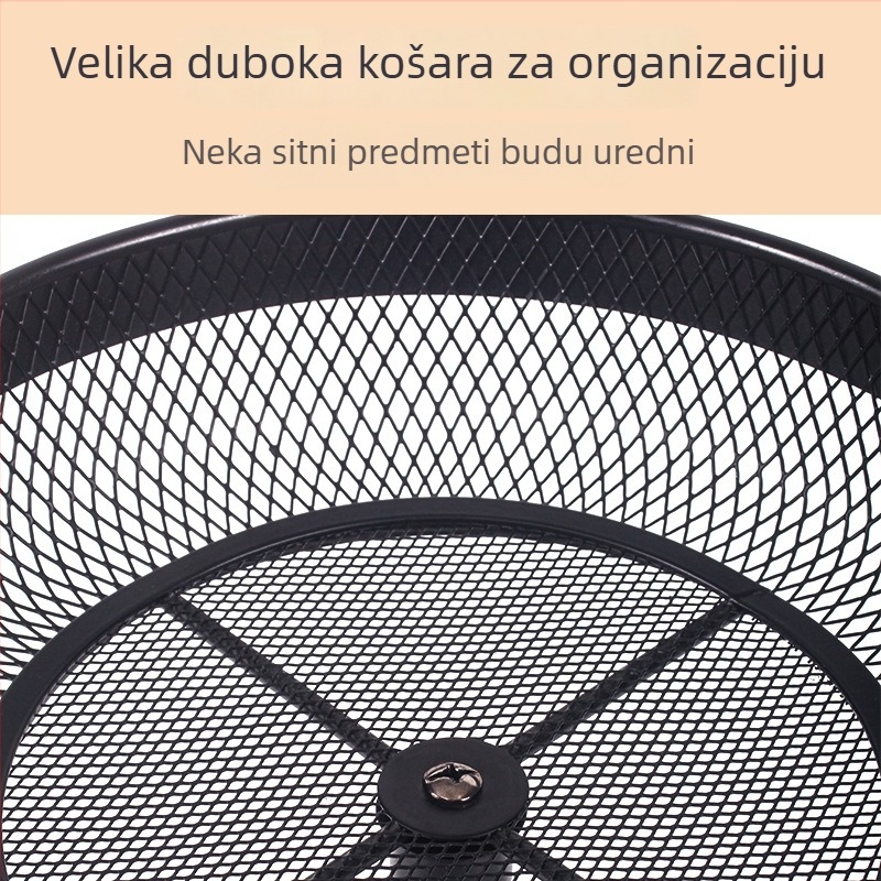 Moderna minimalistička stolna košara za pohranu, velika željezna košara u nordijskom stilu za voće s prozračnom mrežicom, koš za kruh