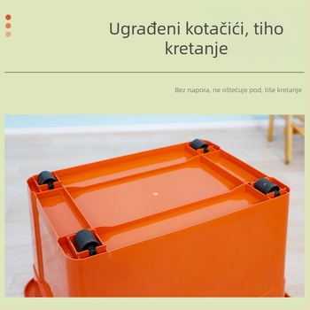 Plastična kutija za kućno skladištenje, organizator odjeće, kutija za odlaganje ispod kreveta, velik kapacitet (28×21×17 cm, 10–20 L)