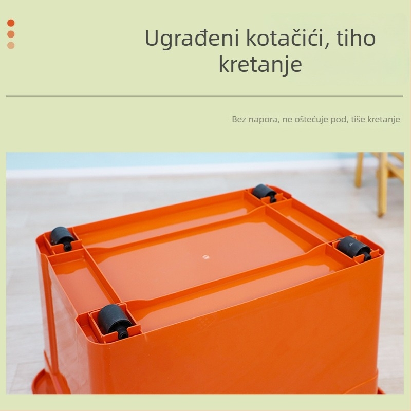 Plastična kutija za kućno skladištenje, organizator odjeće, kutija za odlaganje ispod kreveta, velik kapacitet (28×21×17 cm, 10–20 L)