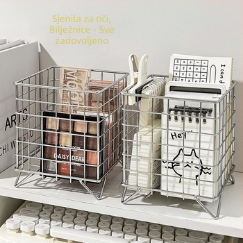 Organizator stola u Ins stilu za studentske domove i ured – metalna košara za pohranu