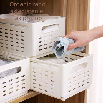 Proširiva kutija za skladištenje sa ladicom, stolni organizator za grickalice, knjige, kozmetiku i ostale predmete