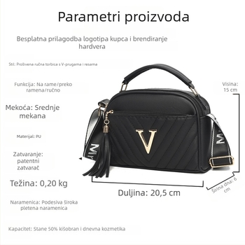 Jesenska nova ženska crossbody torba s reljefnim uzorkom, moderna i svestrana