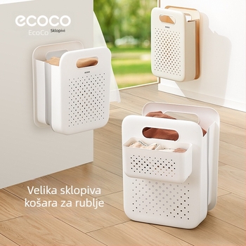 Sklopivi koš za prljavo rublje s odjeljkom za kupaonicu