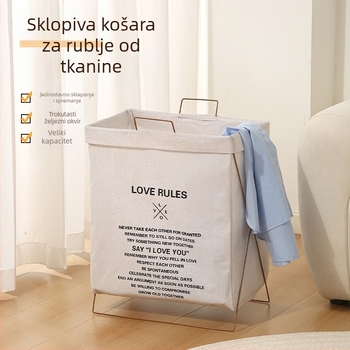 Sklopiva košara od tkanine za prljavu odjeću, velika zapremina, pogodna za dom ili kupaonicu