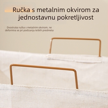 Sklopiva košara od tkanine za prljavu odjeću, velika zapremina, pogodna za dom ili kupaonicu