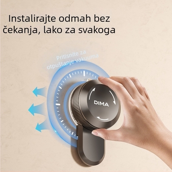 Držač za sušilo za kosu s usisnom čašom, zidni nosač, bez bušenja, kupaonica